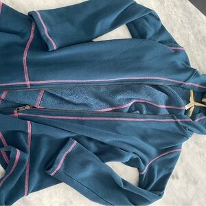 Matilda Jane Teal Jacket with Pink and Yellow Accents